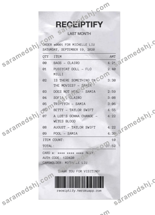 RECEIPTIFY template
